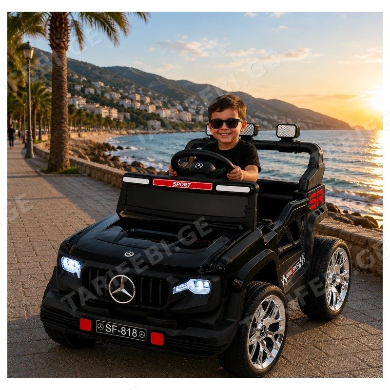 საბავშვო ელექტრო მანქანა MERCEDES SF-818-B 2 ძრავით 12V