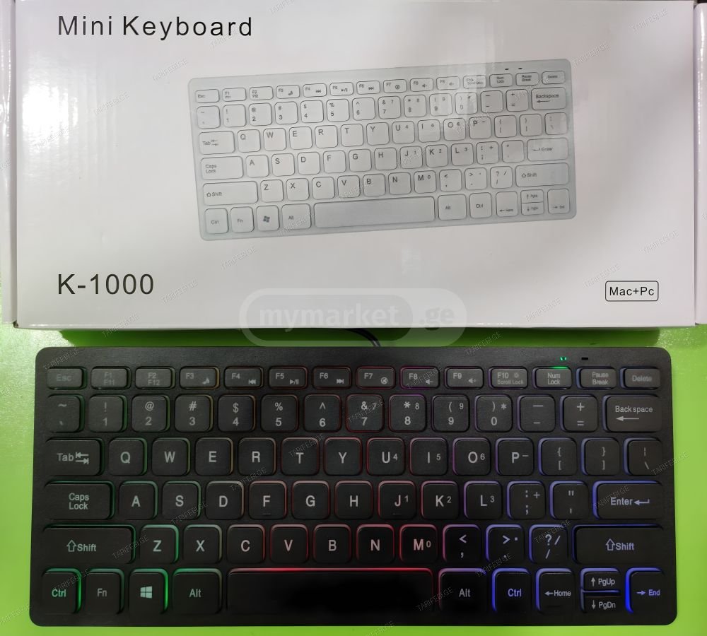 K-1000 64key ultra thin backlight mini keyboard