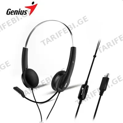 ყურსასმენი GENIUS HS-220U BLACK GREEN (31710020400)