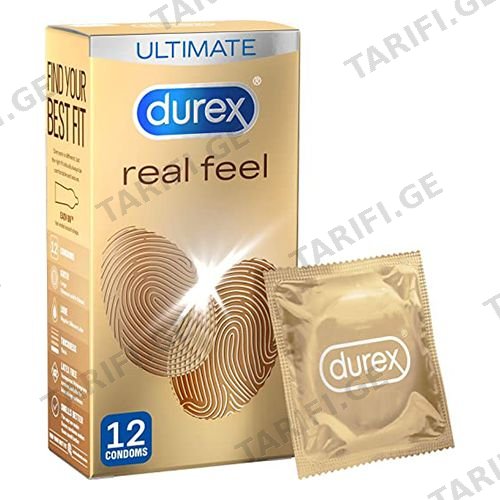 დურექსი - პრეზერვატივი 'Real Feel' #12 9449/6719 Durex - condom 'Real Feel' 9449/6719 #12