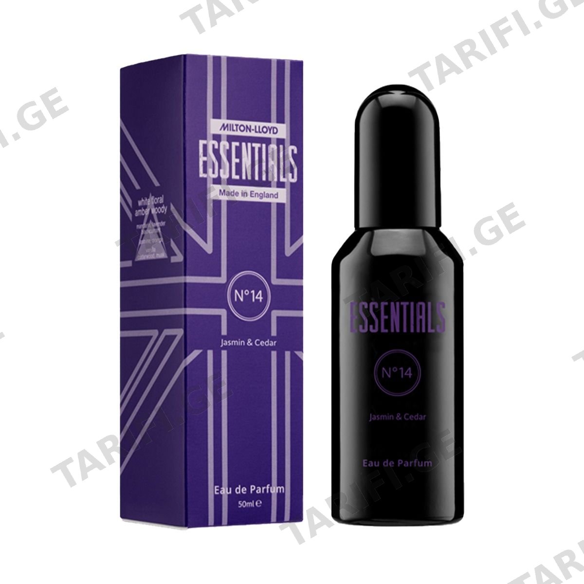 პარფიუმი ესენციალი ESSENTIALS N14 ჟასმინი კედარი 50 მლ 9549 მილტონი - Milton