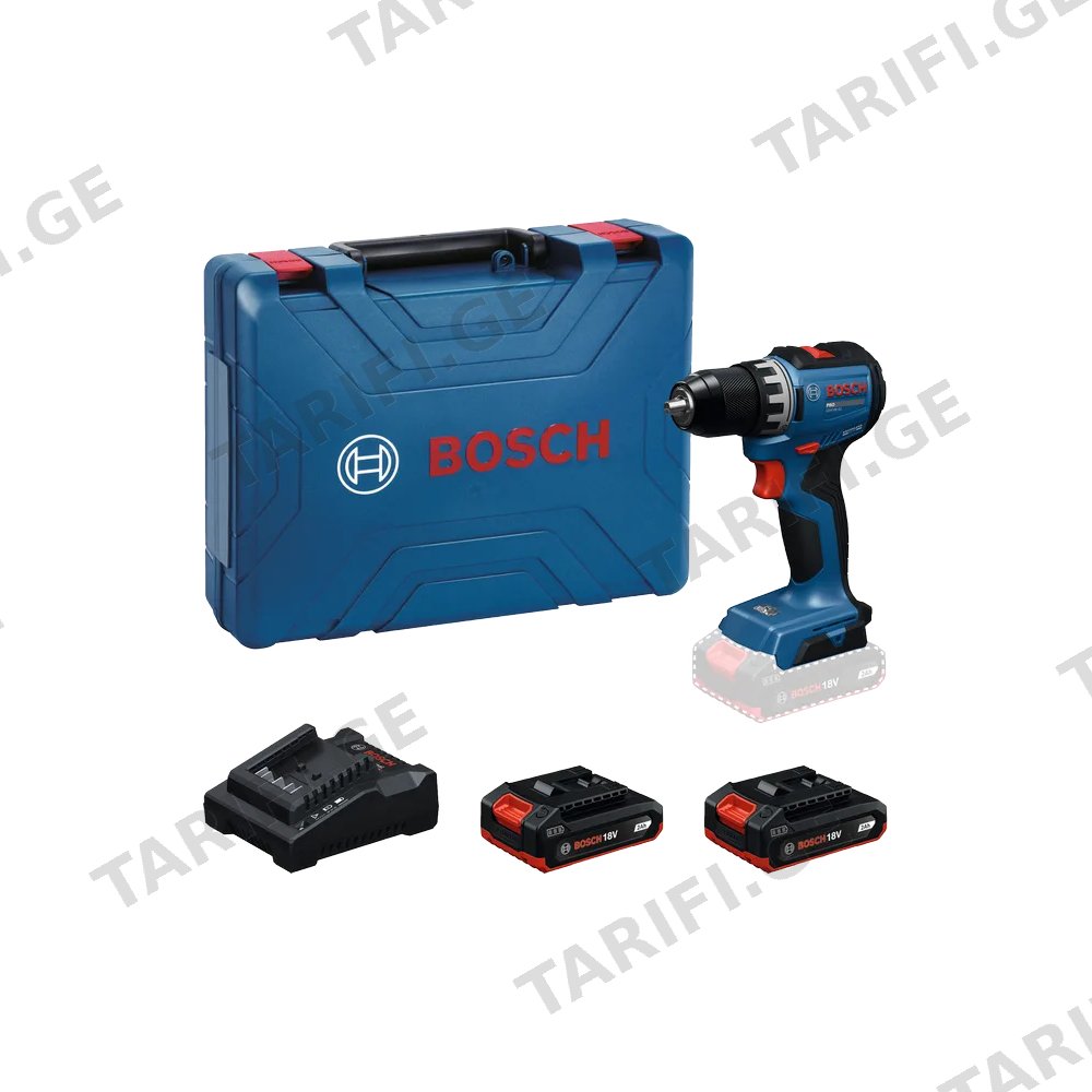 აკუმულატორული ბურღი-სჭვალსახრახნი Bosch Professional GSR 18V-52 18V 70 Nm 2x2.0Ah