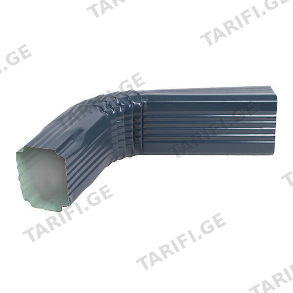 ოთხკუთხა წყალსაწრეტი მილის მუხლი 0.45x350 RAL 7024 WRINKLE (500 მმ.)