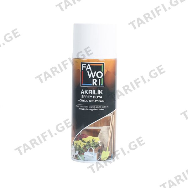გლუვი თეთრი საღებავი სპრეი FAWORI RAL9003