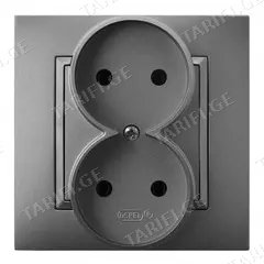 როზეტი OSPEL 2 82x82x45 ნაცრისფერი