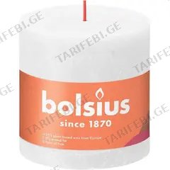 სანთელი Bolsius Rust cloudy white 100/ 100 მმ