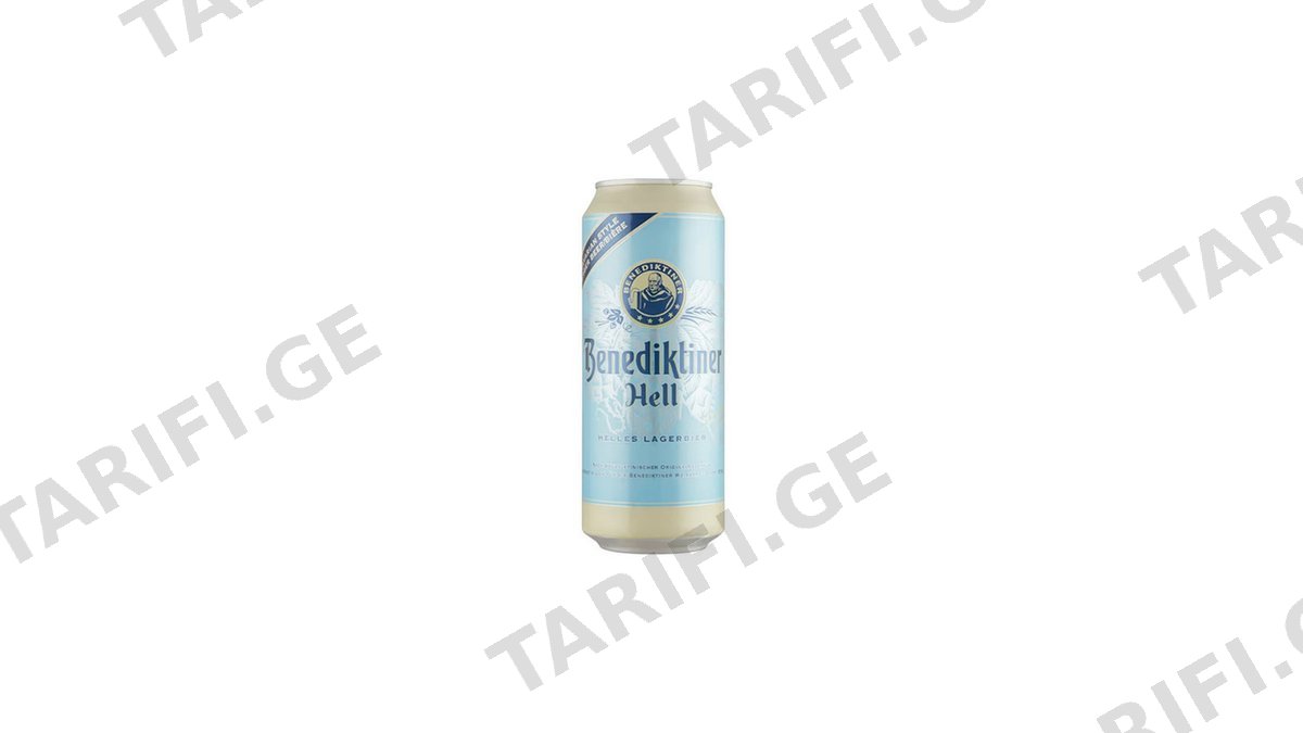BENEDIKTINER ლუდი ჰელი 0.5ლ