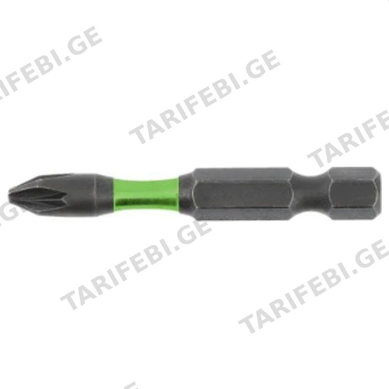 ძალისმიერი ხრახნიანი ბიტი თავაკი HOGERT HT1S157 PZ2 50 მმ 2 ც