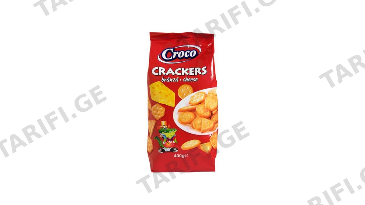 CROCO კრეკერი ყველის არომატით-400გრ