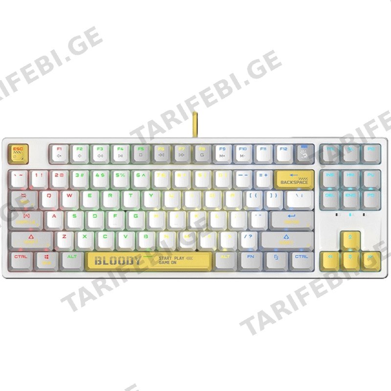 კლავიატურა A4TECH BLOODY S87 ENERGY WHITE