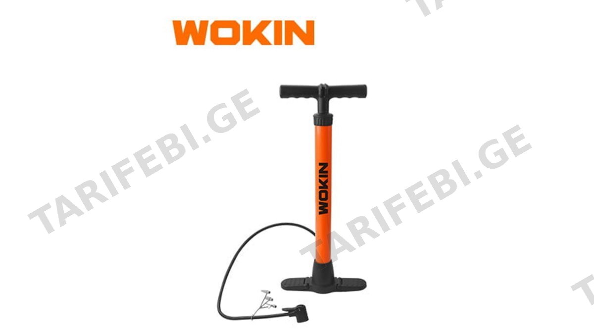 მექანიკური ნასოსი Wokin 720010, 100PSI, Hand Pump, Black/Orange
