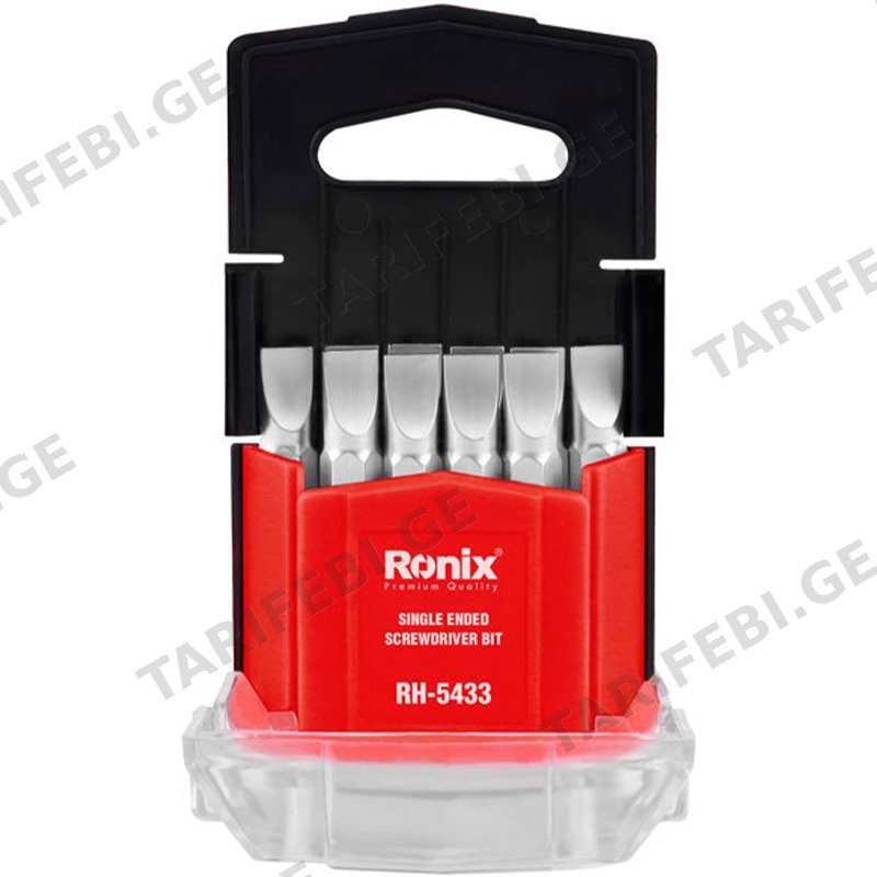 სახრახნისის ბიტების ნაკრები RONIX RH-5433 (SL6 X 50 MM, 6 PCS)