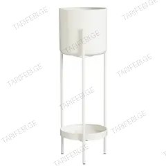 ქოთანი რკინის Colyn pot on stand white - h60xd19cm