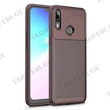 კარბონის ქეისი Samsung Galaxy A10S Focus Carbon Case - ყავისფერი
