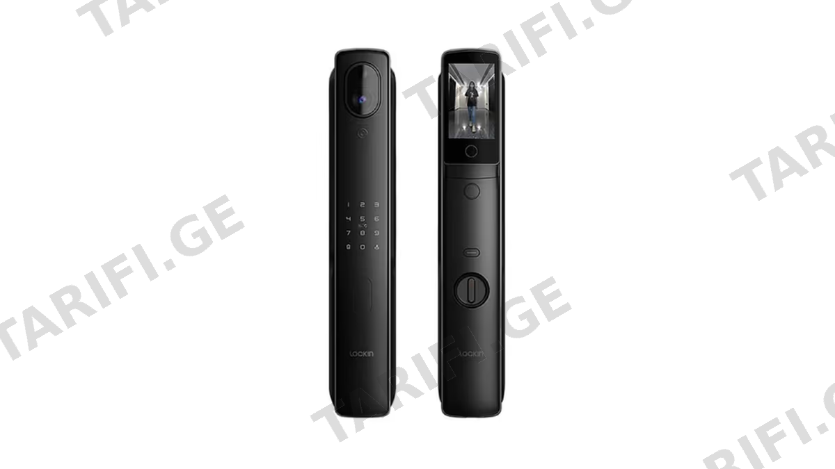 კარის ჭკვიანი საკეტი Lockin S50M Pro, Smart Door Lock With Door Viewer, Black