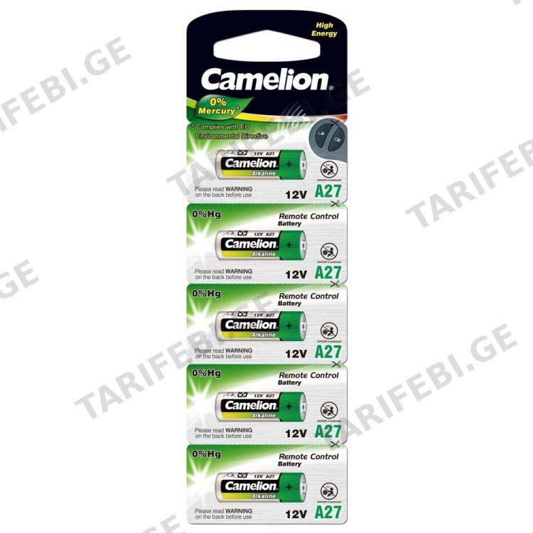 ელემენტი Camelion A27-BP5 Alkaline 12V 5 ც