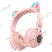BOROFONE BO18 Cat ear BT headphones pink