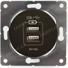 USB როზეტი DPM Soul SEU1028B 2 განყოფილებიანი შავი