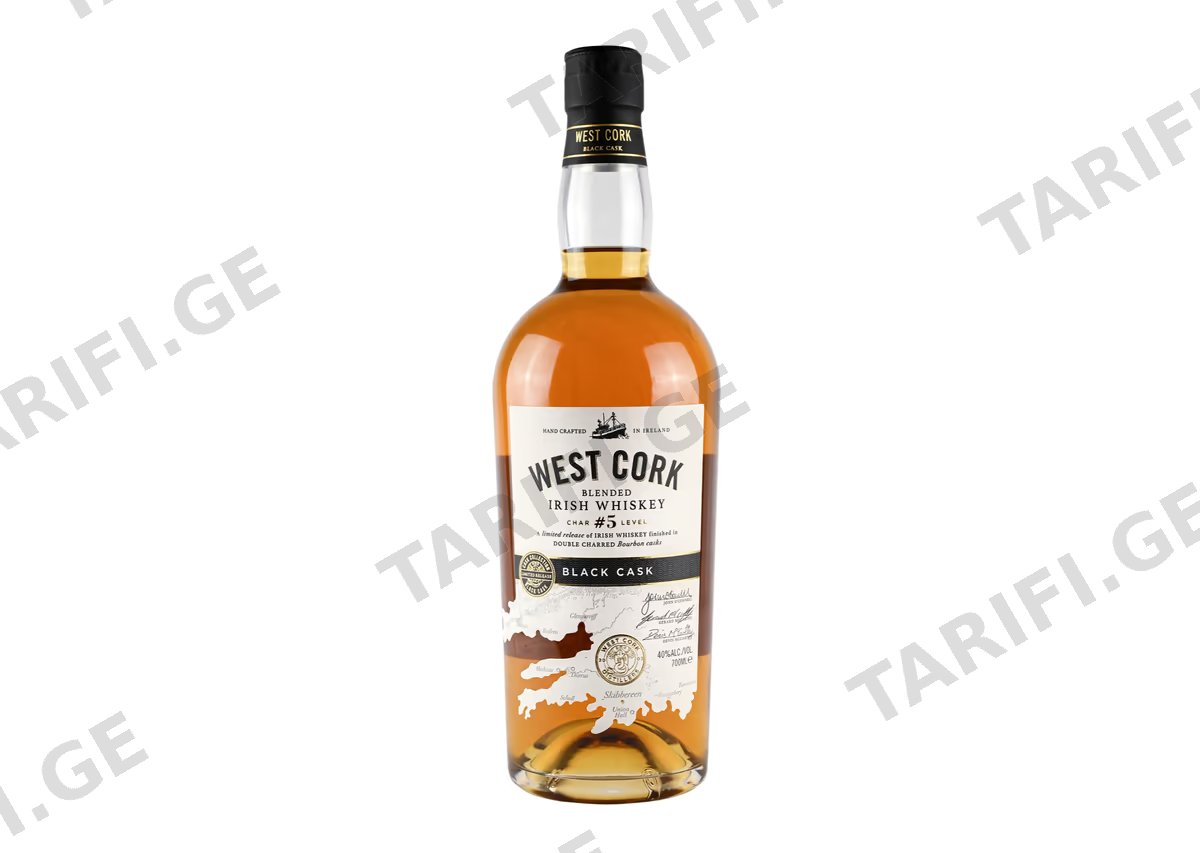 ირლანდიური ვისკი West Cork Black - 0.7L