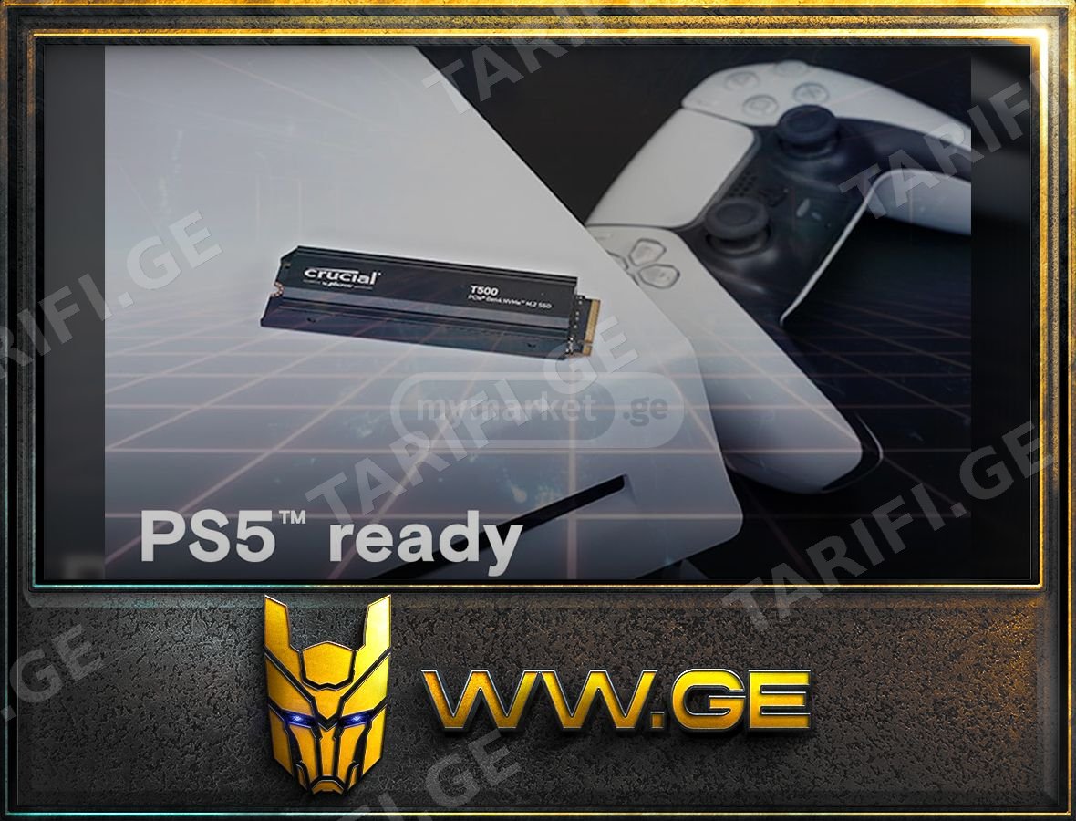 ✅ PlayStation 5 Compatible NVMe M.2 7300MB/s - Crucial T500