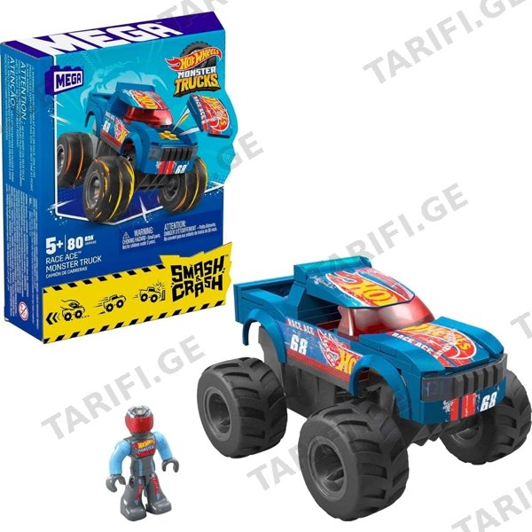 სათამაშო მანქანა MATTEL HMM49 HOT WHEELS MONSTER TRUCKS SNC RACE ACE
