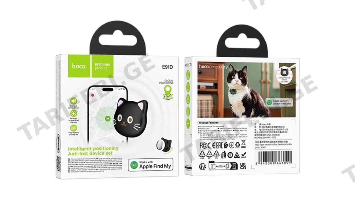hoco E91D tiger smart Anti-lost (device cat collar type) Black