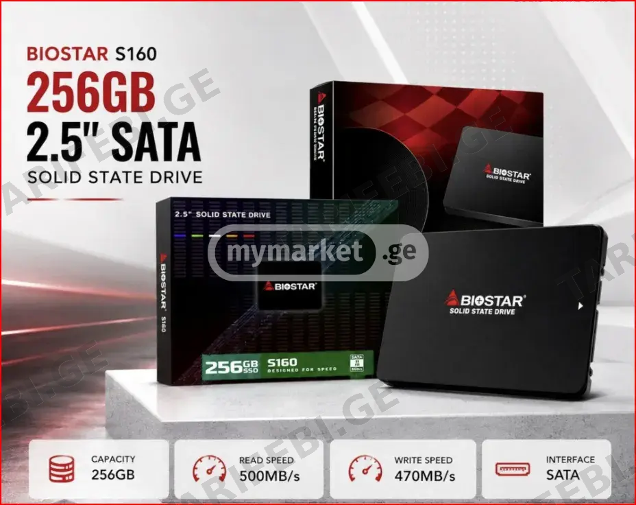 ♨️ Biostar 256GB ახალი SSD რაოდენობაში