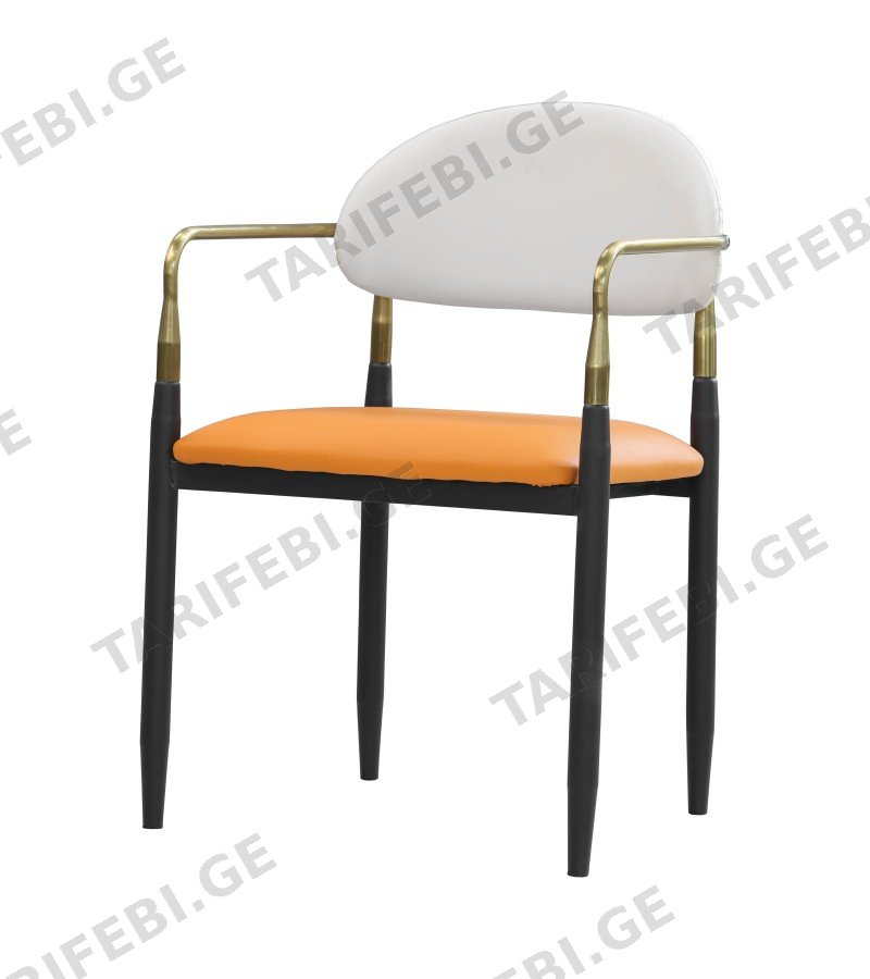სკამი FSSL-232 WHITE ORANGE