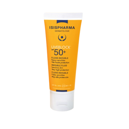 ისისფარმა - მზისგან დამცავი Uveblock SPF 50+ Fluid Tinted სახის ფლუიდი შეფერილი მშრალი კანის 12+ 40მლ