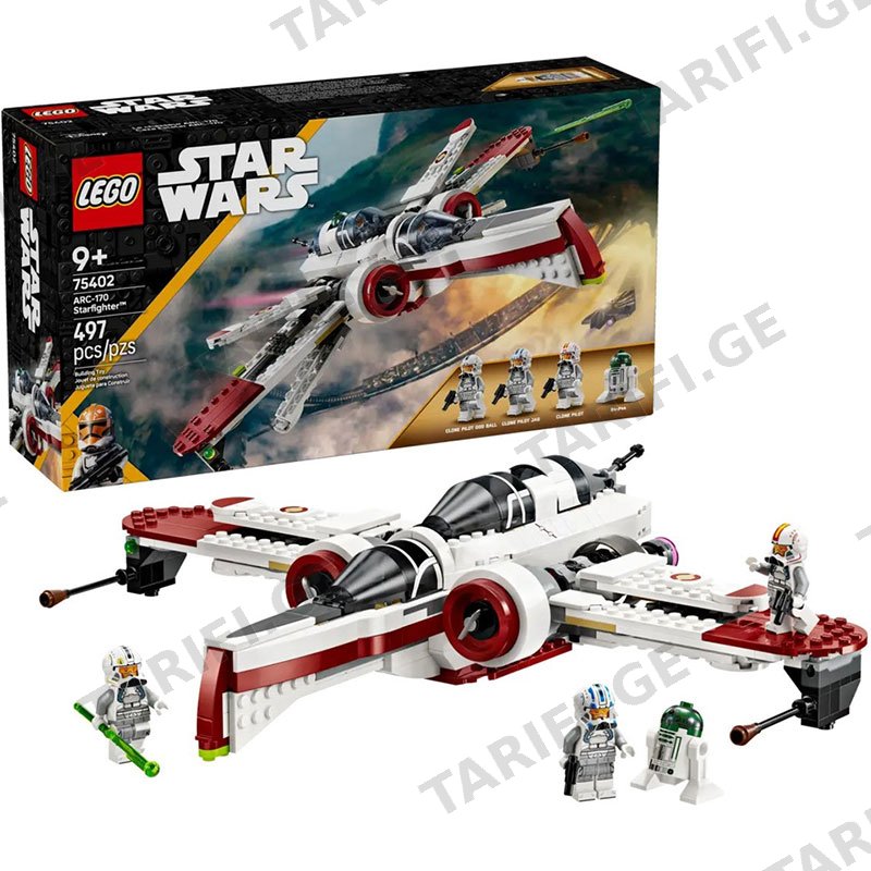 ასაწყობი კონსტრუქცია LEGO CONSTRUCTOR STAR WARS ARC-170 STARFIGHTER