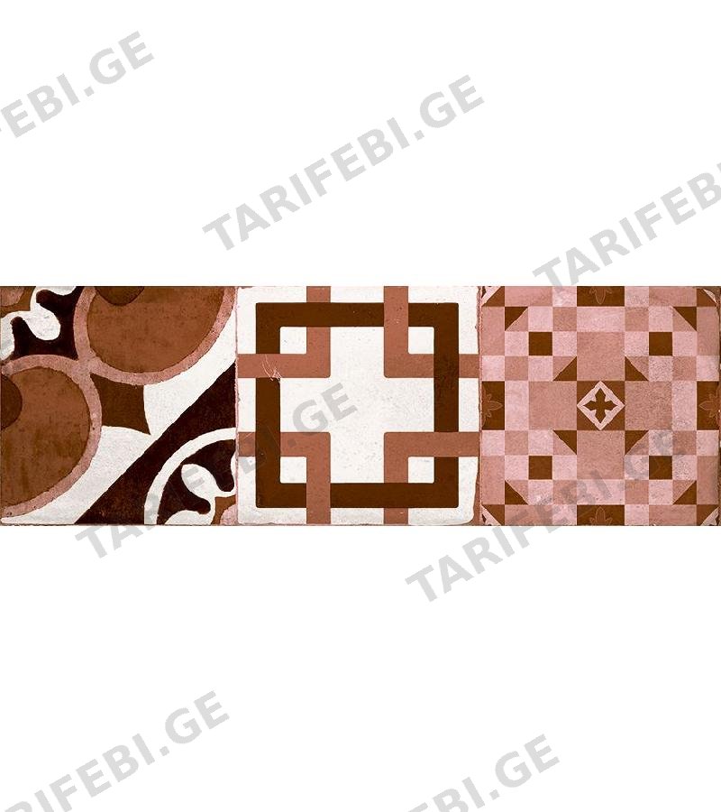 კერამ. ფილა ” REV DECOR HYDRA ROJO ” 20X60 STAR CERAMIC S.A