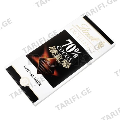 LINDOR შოკოლადის ფილა 70%-100გ
