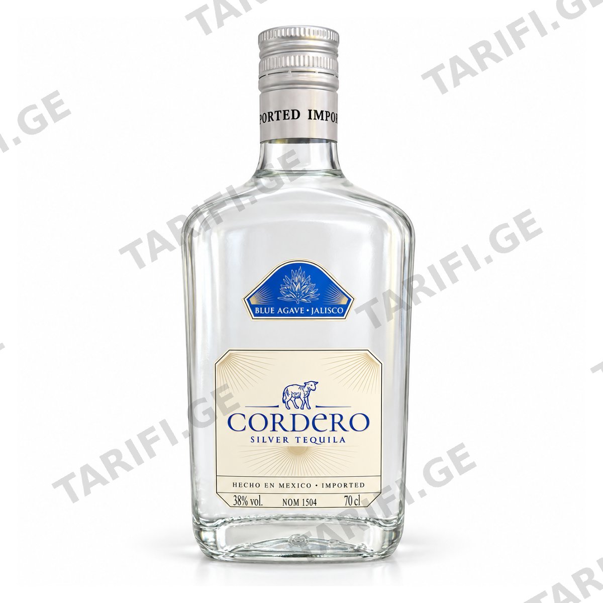 ტეკილა "CORDERO" სილვერი 38% 0,7ლ