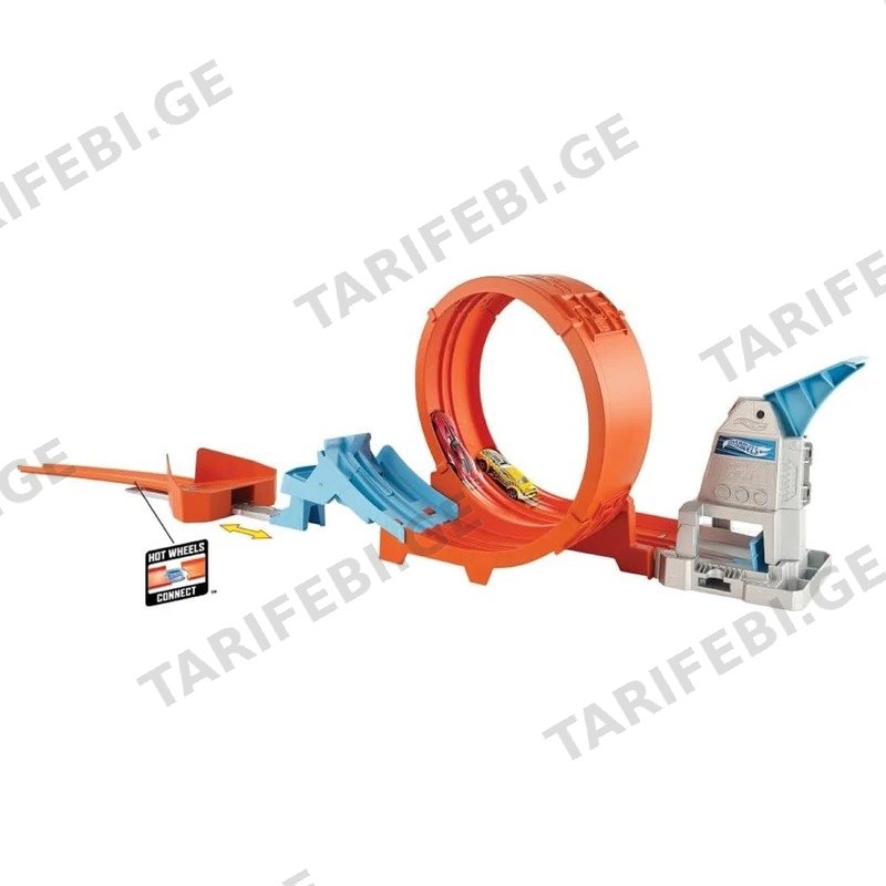 სათამაშო ტრასა დრიფტისთვის MATTEL HOT WHEELS GTV13 DRIFT LOOP, ნარინჯისფერი