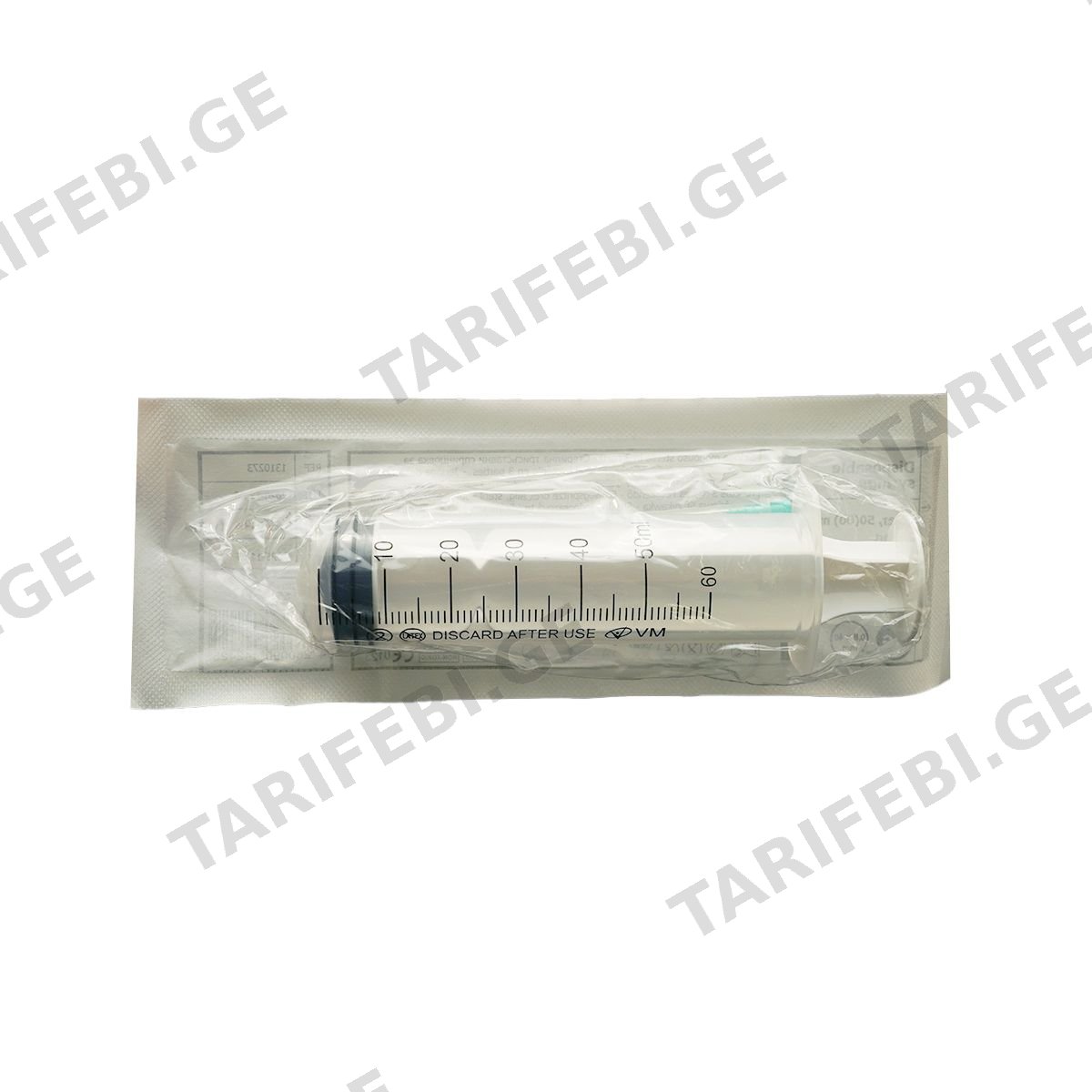 შპრიცი 50 მლ LS 21G რეზინის დგუშით