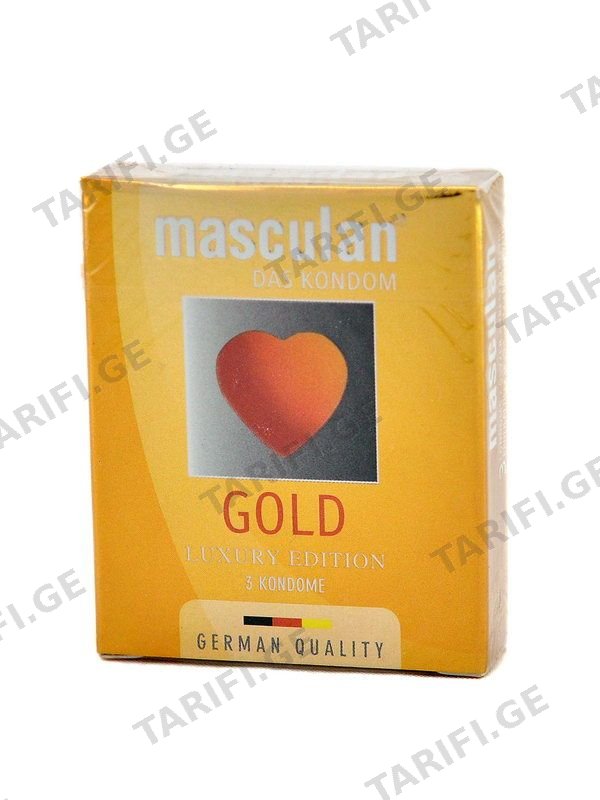 პრეზერვატივი GOLD 3 ცალი მასკულანი - Masculan