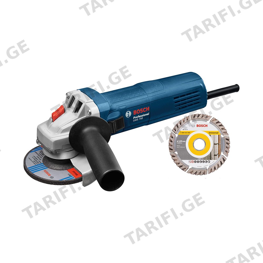 კუთხსახეხი მანქანა Bosch GWS 750W დისკით