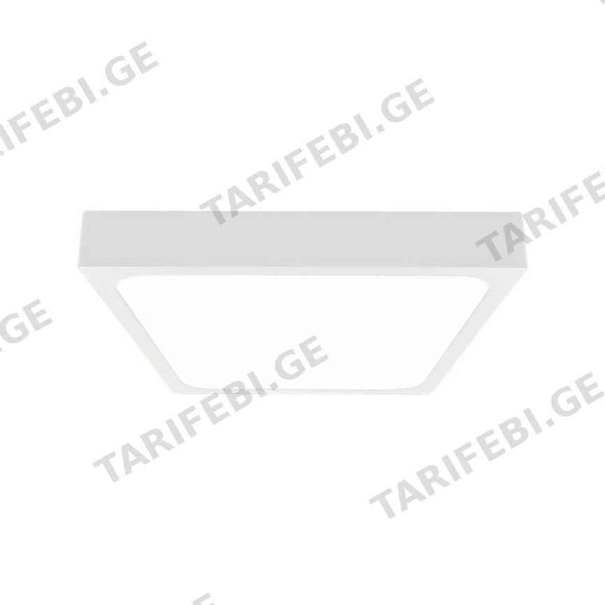 ლედ პანელი V-TAC ზედაპირზე სამონტაჟო ოთკუთხედი სენსორით 30W IP44 4000K 420 420მმ თეთრი ფერი 7668