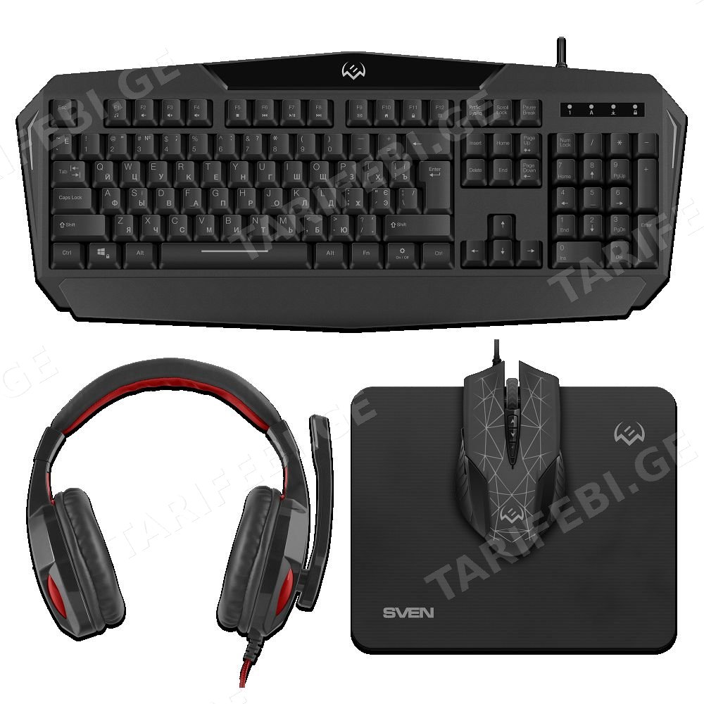 კლავიატურა Sven GS-4300 Headset+KB+Mouse+Pad