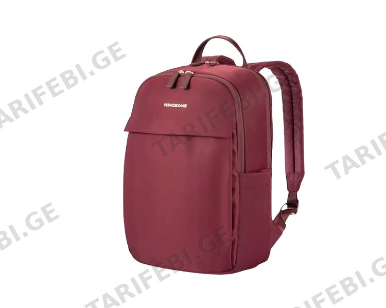ზურგჩანთა Kingsons Waterproof High Quality Women Backpack 14.9" Wine Red - KS25002
