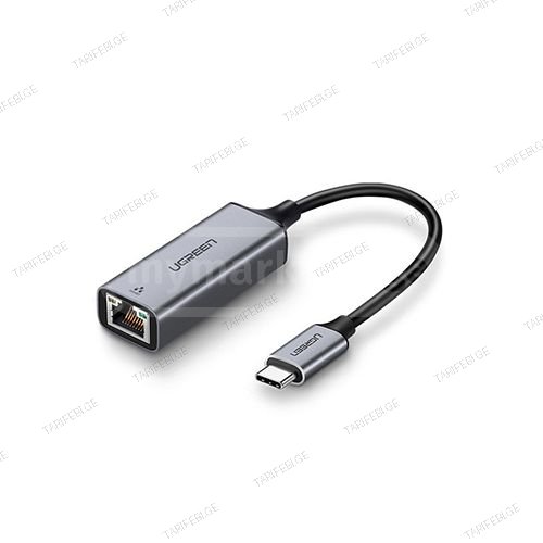 Type-C ქსელის ბარათი - Lan Card Ugreen CM199 1000 Mb Grey