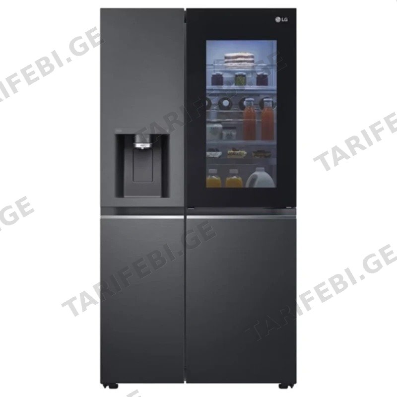 მაცივარი SIDE-BY-SIDE LG GR-X267CQEW 617ლ INSTAVIEW DOOR-IN-DOOR შავი