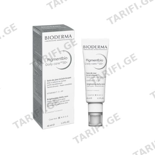 ბიოდერმა - PIGMENTBIO სახის კრემი ანტი პიგმენტი SPF50+ 40მლ 0072