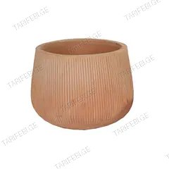 კერამიკული ქოთანი Mega Collections Whitewash Vert. Rib Cauldron D22H18