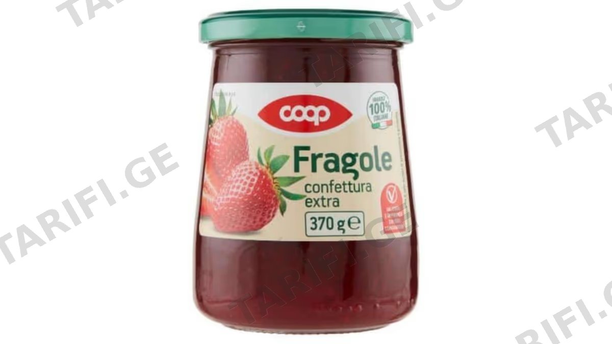 "COOP"- მარწყვის ჯემი 370 გრ.