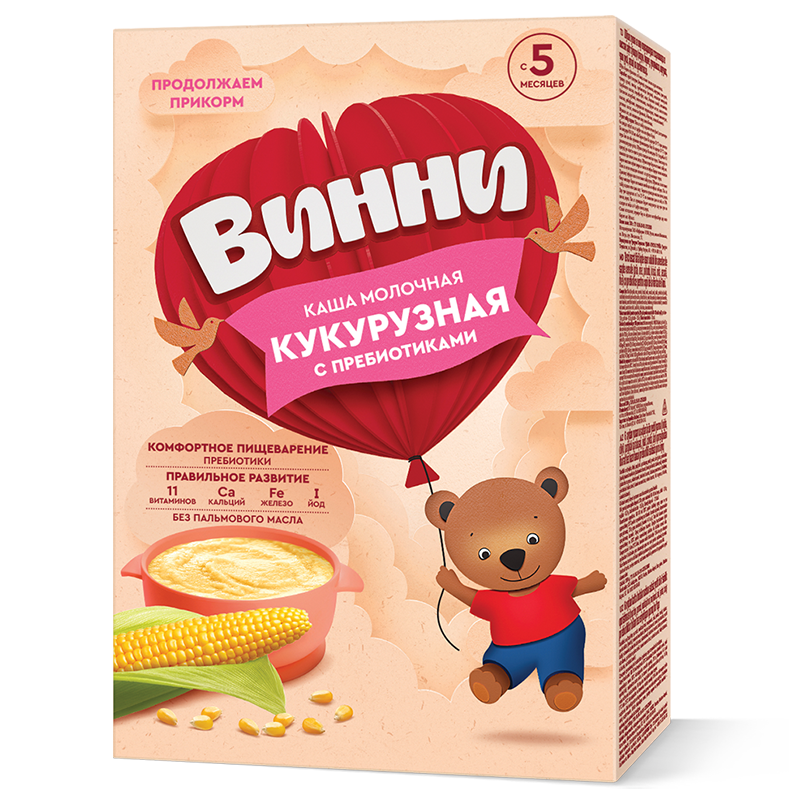 ვინი რძიანი ფაფა სიმინდი პრებიოტიკით