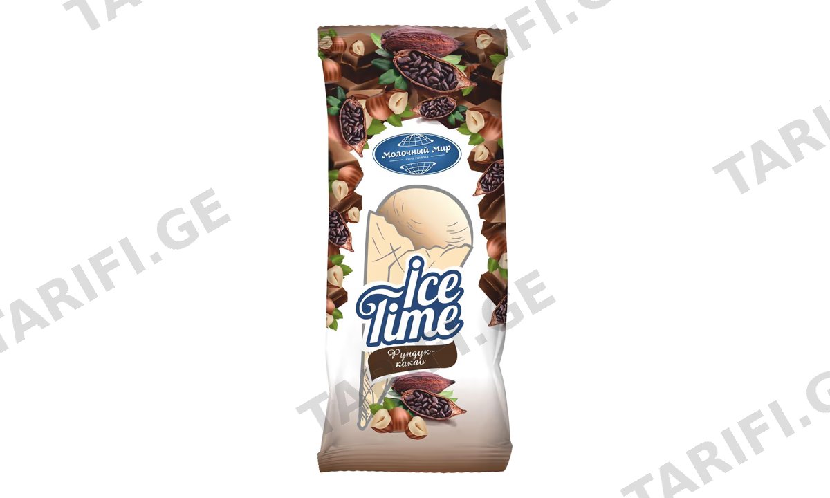 ნაყინი "Ice-Time" ტყის თხილი - კაკაო 100გ