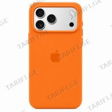 iPhone 17 Pro Max Silicone Case Orange მობილური ტელეფონის ქეისი