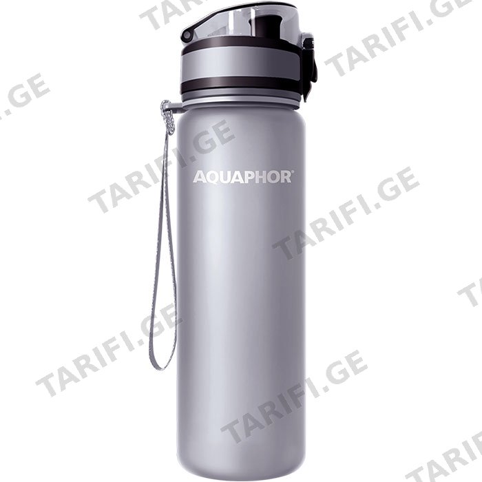წყლის ფილტრი ბოთლი AQUAPHOR CITY (ნაცრისფერი)