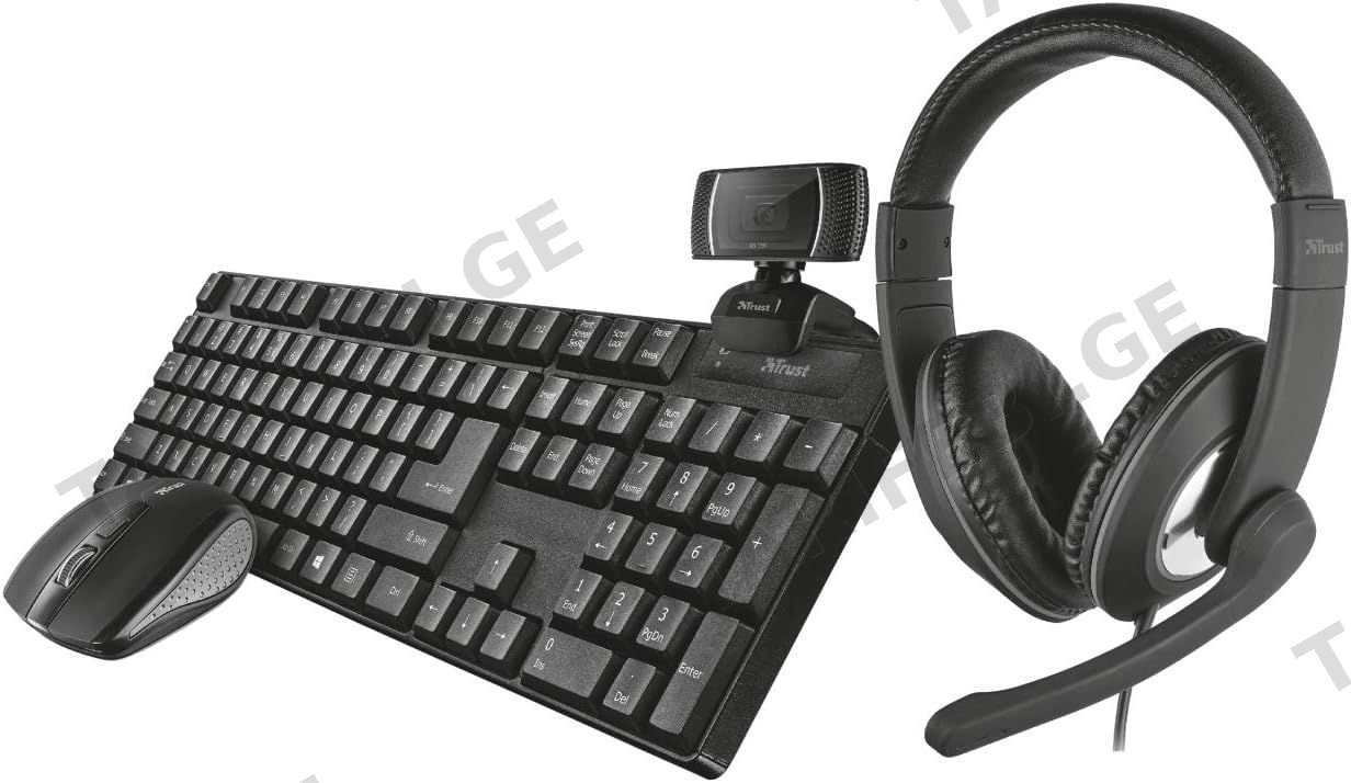 კლავიატურა TRUST 24040 TRUST QOBY 4 IN 1 HOME OFFICE BUNDLE